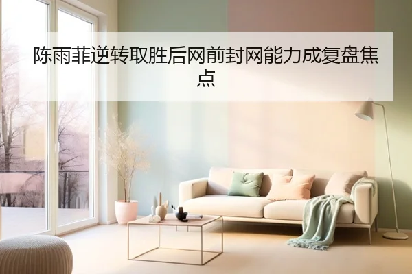 陈雨菲逆转取胜后网前封网能力成复盘焦点